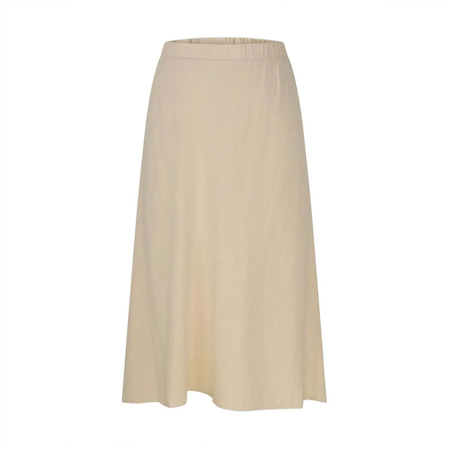 Oplxuo Women's High Elastic Waist Maxi Skirts Casual Loose A-Line Flowy Swing Long Skirt with Pockets