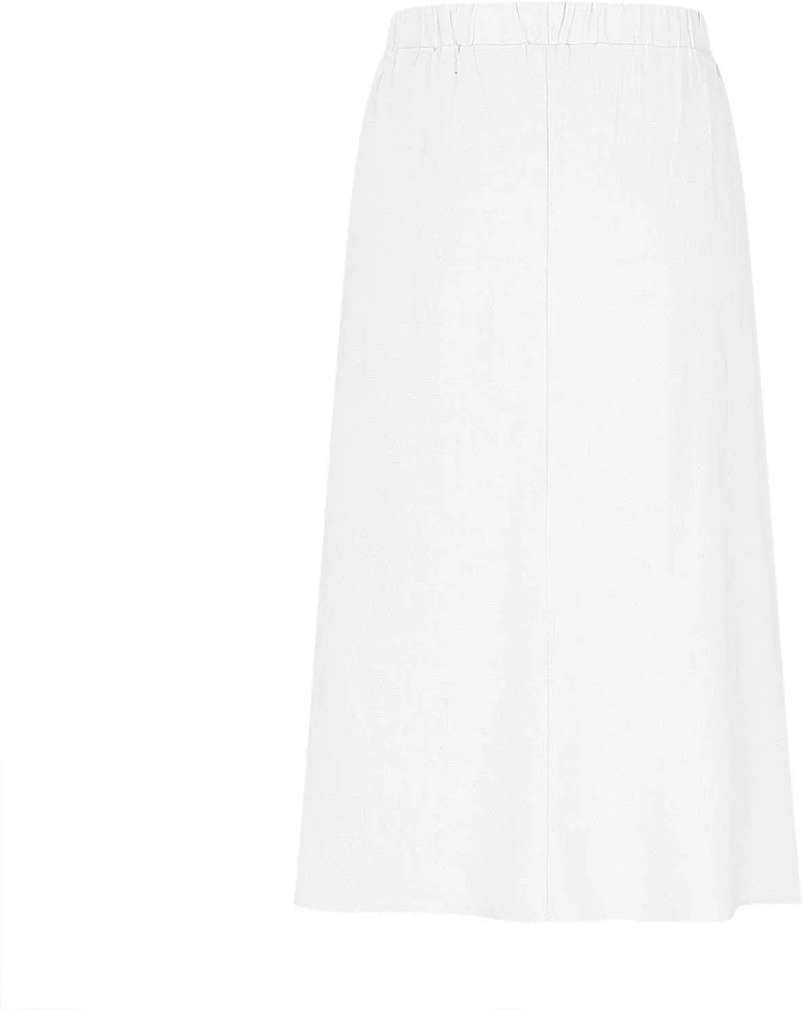 Oplxuo Women's High Elastic Waist Maxi Skirts Casual Loose A-Line Flowy Swing Long Skirt with Pockets