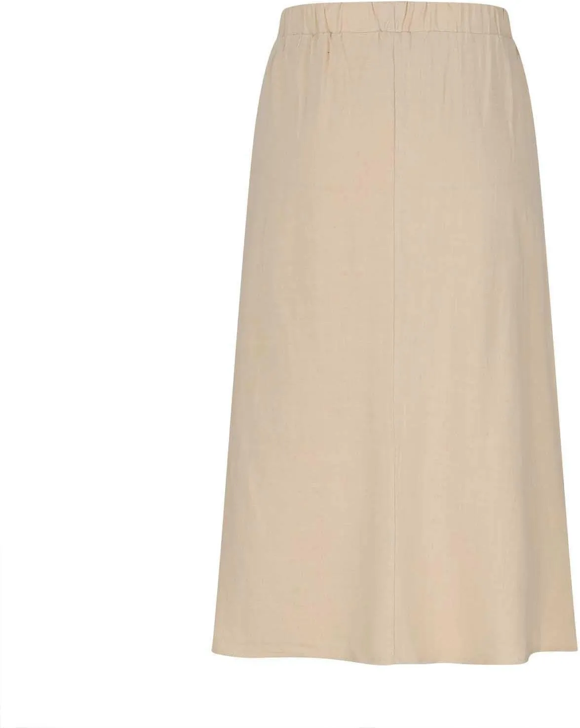 Oplxuo Women's High Elastic Waist Maxi Skirts Casual Loose A-Line Flowy Swing Long Skirt with Pockets