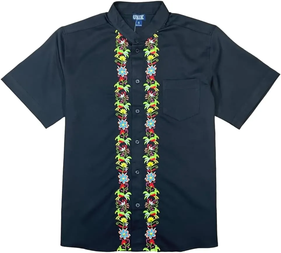 Premium Quality Mens Guayabera Shirts, Button Down, Detailed Embroidery, and Fine Stitching, Sizes S-XL