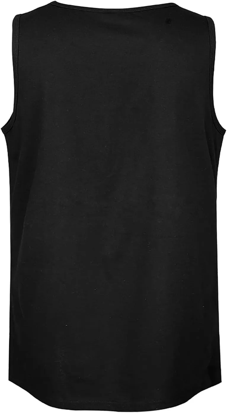 Rainbow Color Circle Mens Tank Top Cotton Undershirt Crewneck Sleeveless Shirt for Summer