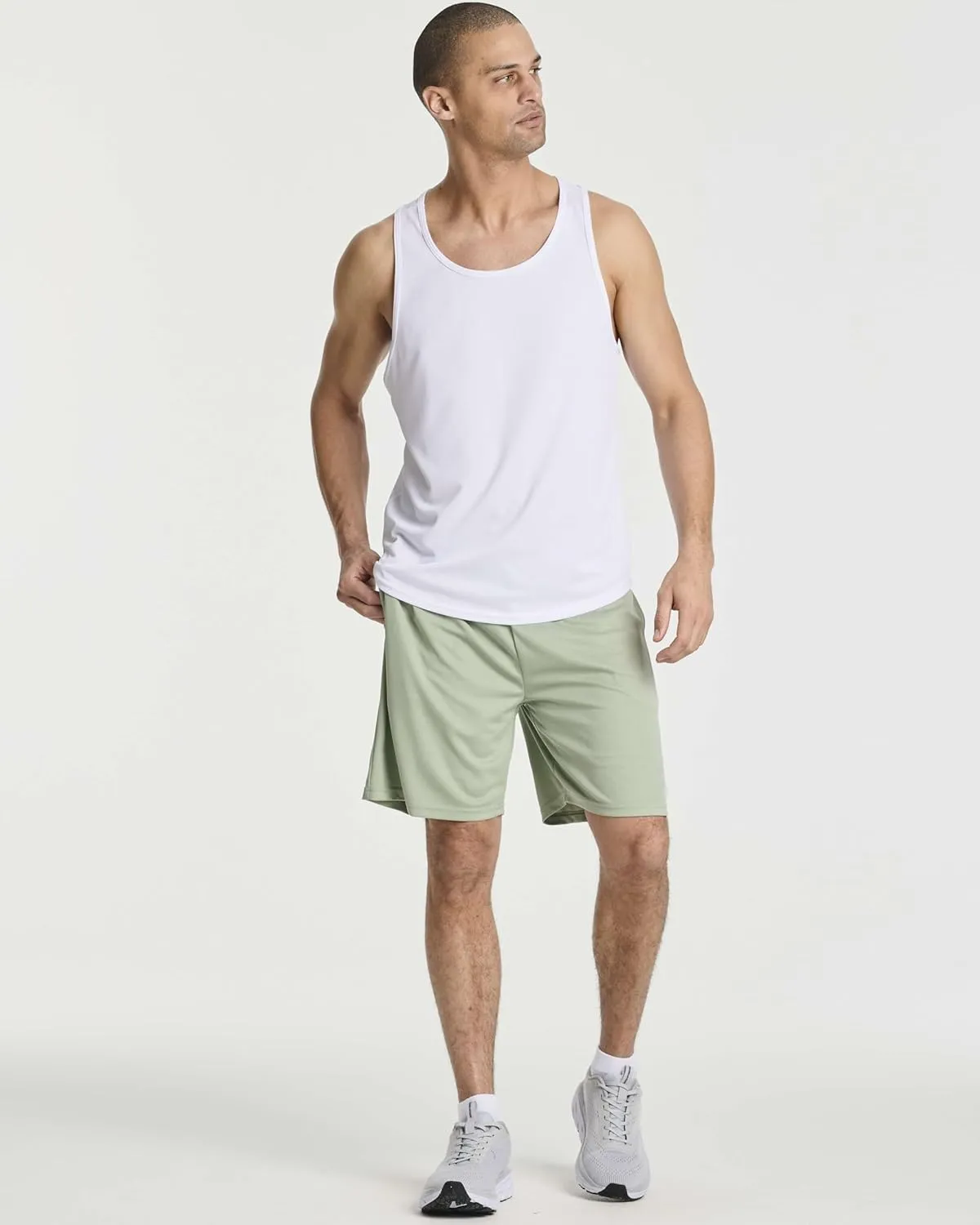 Real Essentials 3 Pack: Men's 2 in 1 Mesh 7" Running Workout Gym Shorts with Compression Liner (Available in Big & Tall)