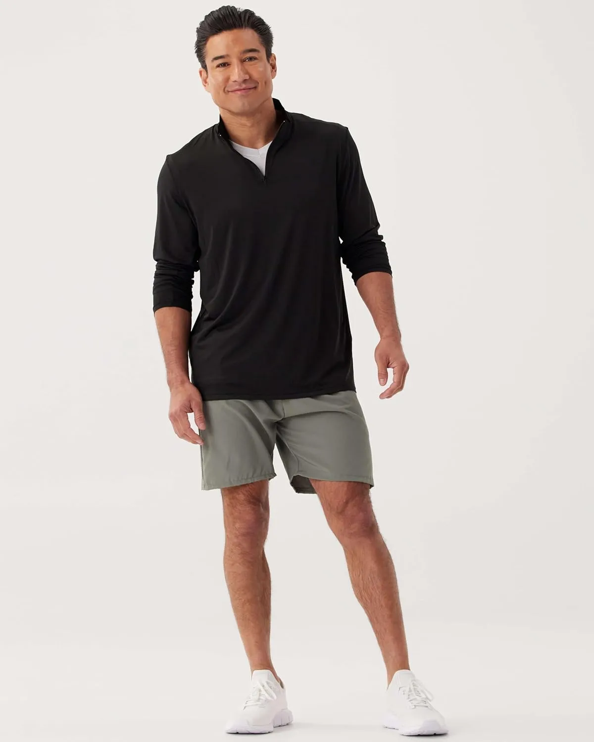 Real Essentials 3 Pack: Men's Dry-Fit Active Quarter Zip Long Sleeve Athletic Performance Pullover (Available in Big & Tall)