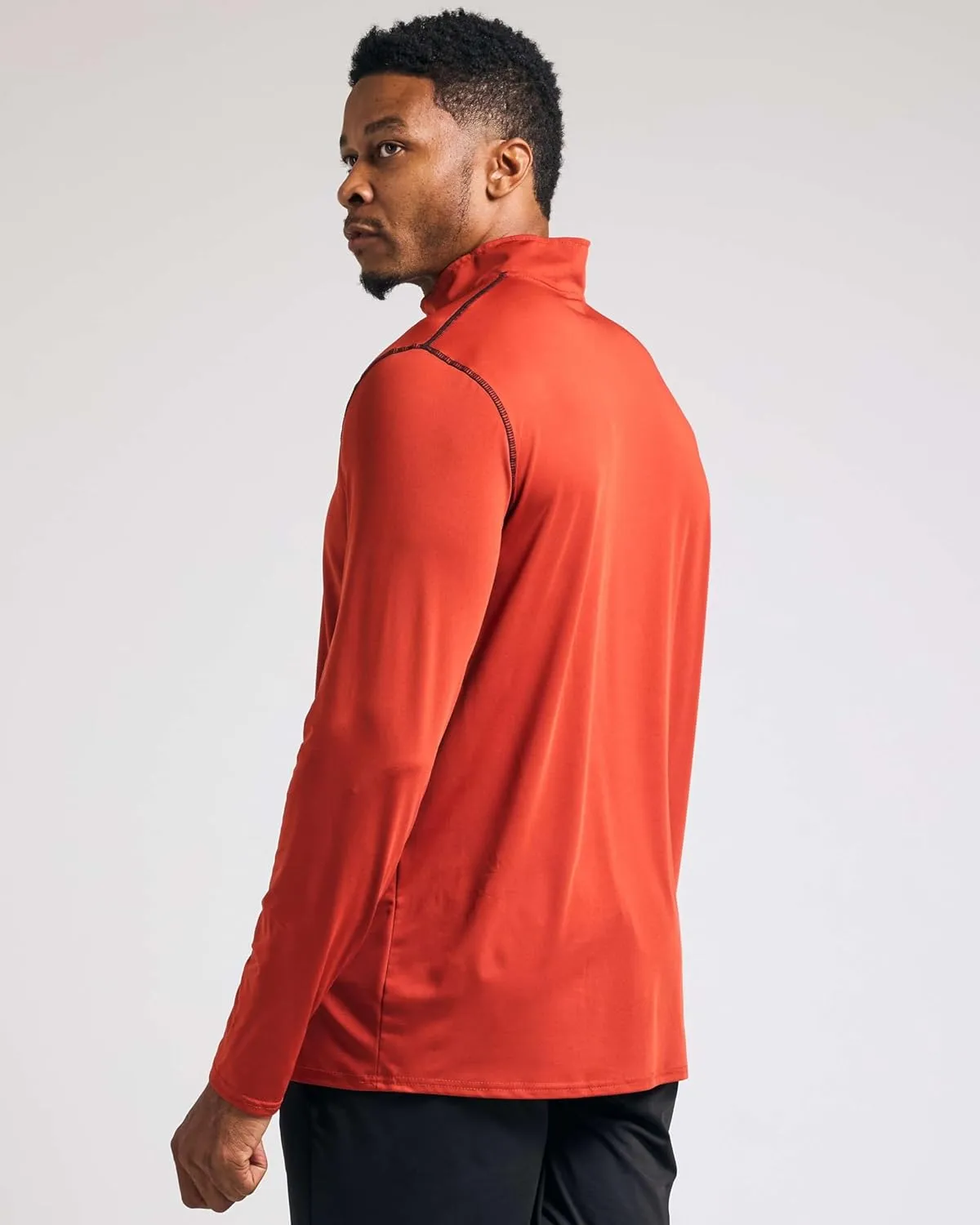 Real Essentials 3 Pack: Men's Dry-Fit Active Quarter Zip Long Sleeve Athletic Performance Pullover (Available in Big & Tall)