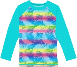 Remimi Unisex Kids Rash Guard Long Sleeve SPF 50  Tie Dye Sun Shirt 3-12 Years