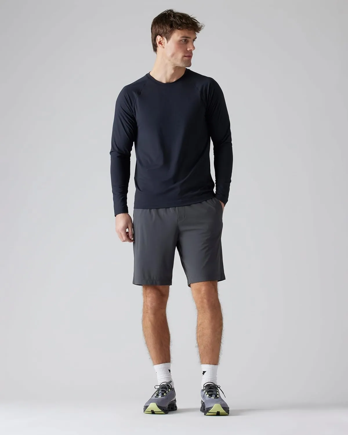 Rhone 9" Pursuit Short - Mens Lined Workout Short with Medium Compression Liner