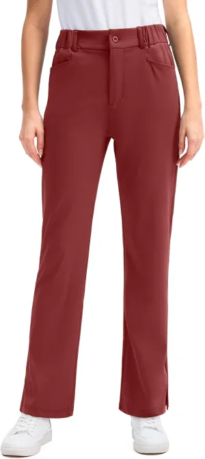 SANTINY Women's Golf Pants with 5 Pockets High Waisted Quick Dry Stretch Pants for Women Travel Work Casual
