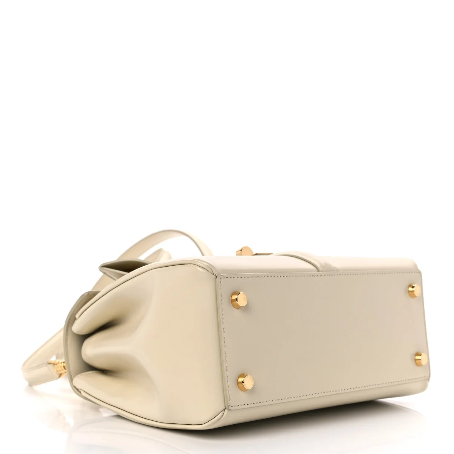 Satinated Calfskin Small 16 Top Handle Bag Limestone