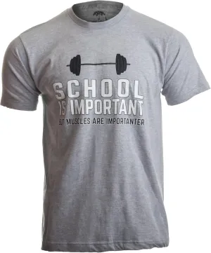 School is Important but Sports is Importanter | Funny Sports T-Shirt for Men or Women