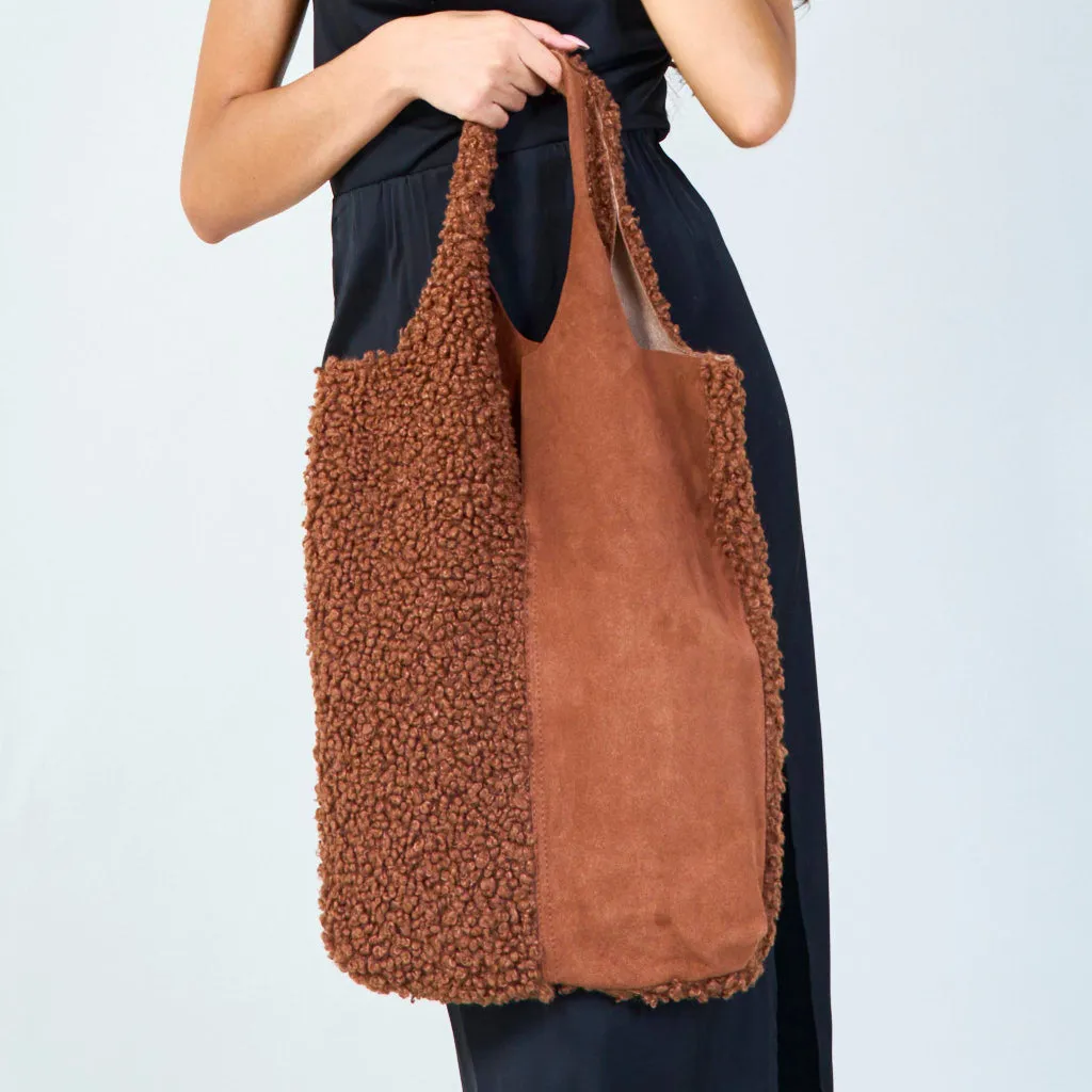 Sherpa tote bag wholesale