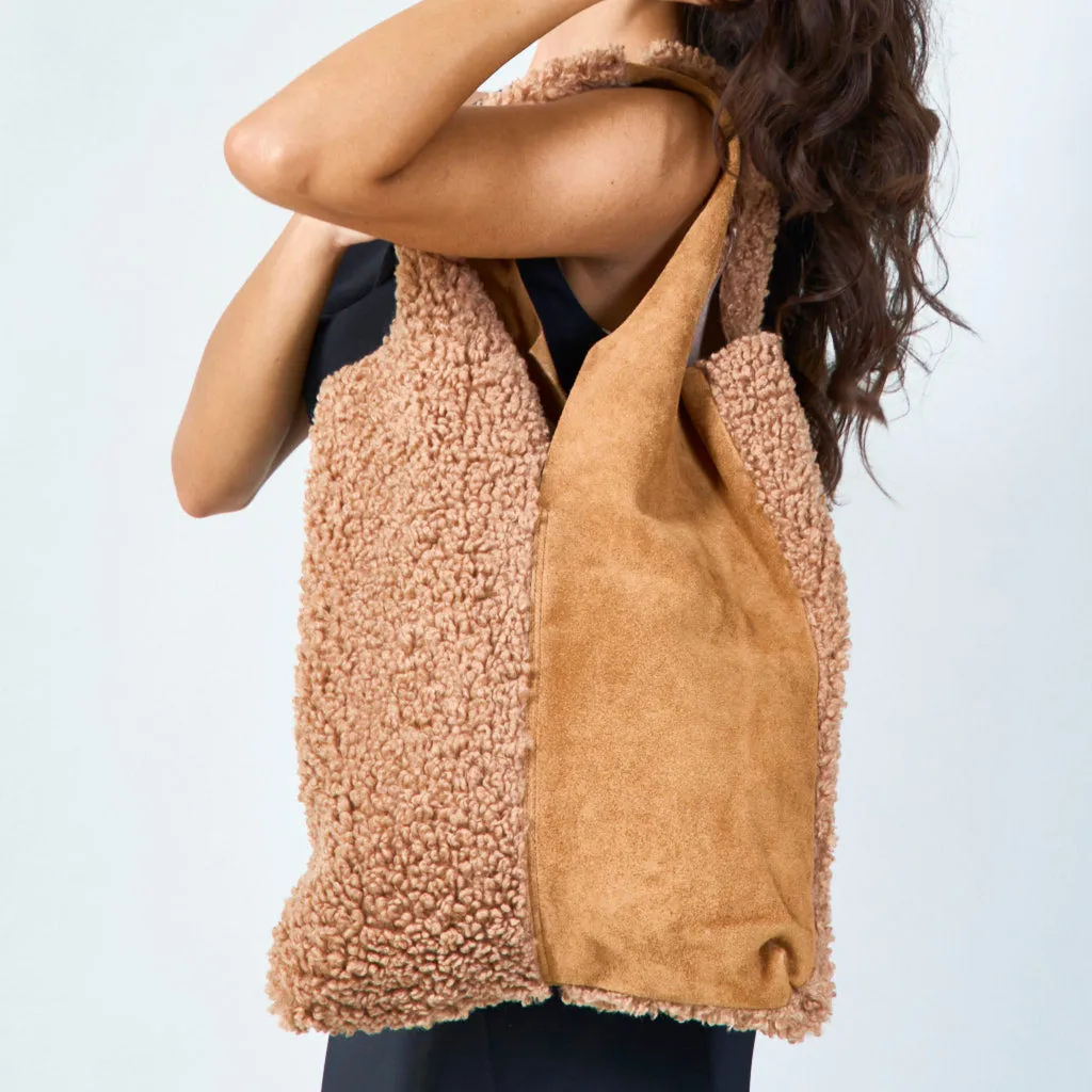 Sherpa tote bag wholesale