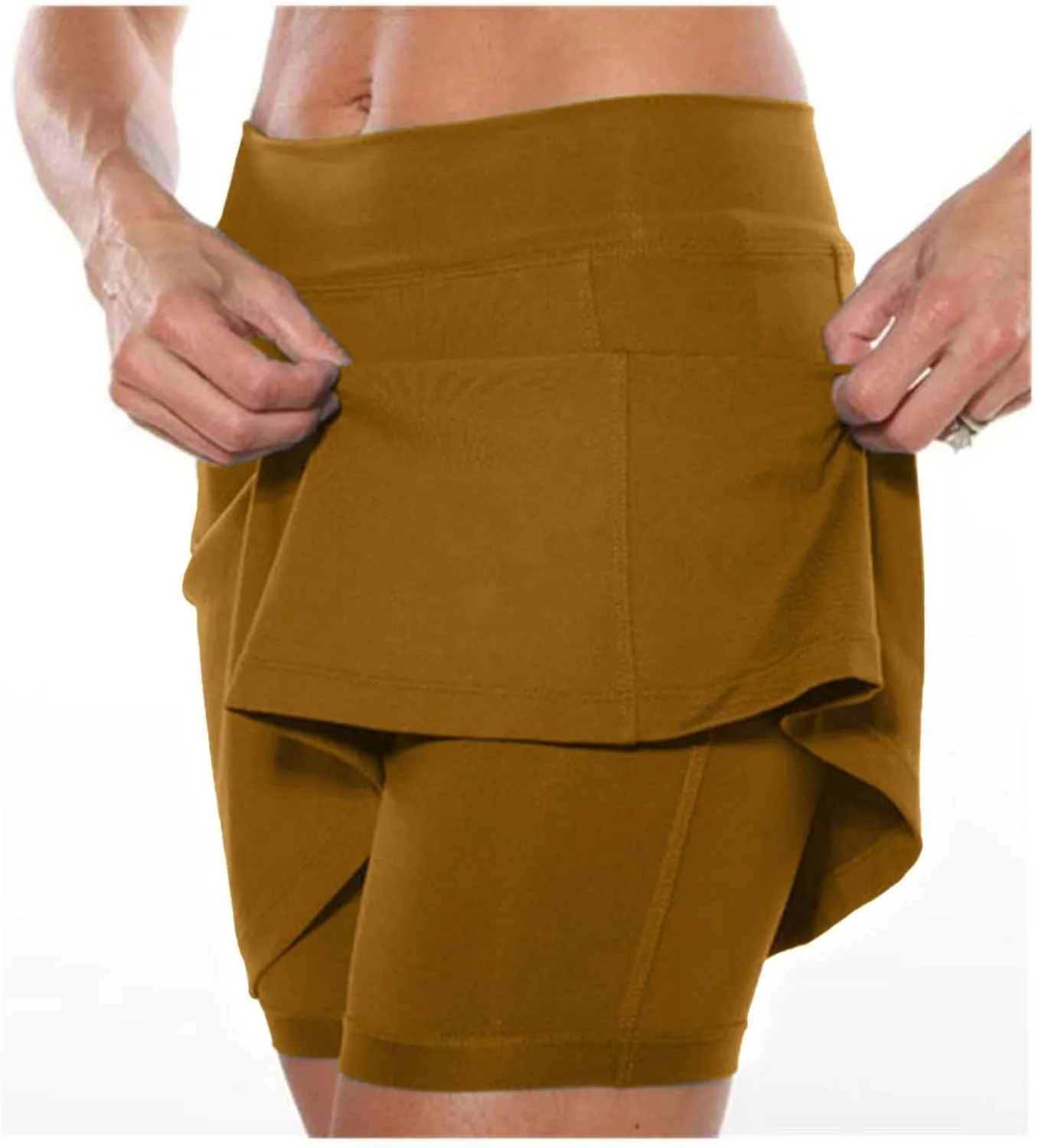 Skorts for Women with Pockets Casual Summer High Waist Tummy Control Women's Yoga Shorts Athletic Tennis Mini Skirts
