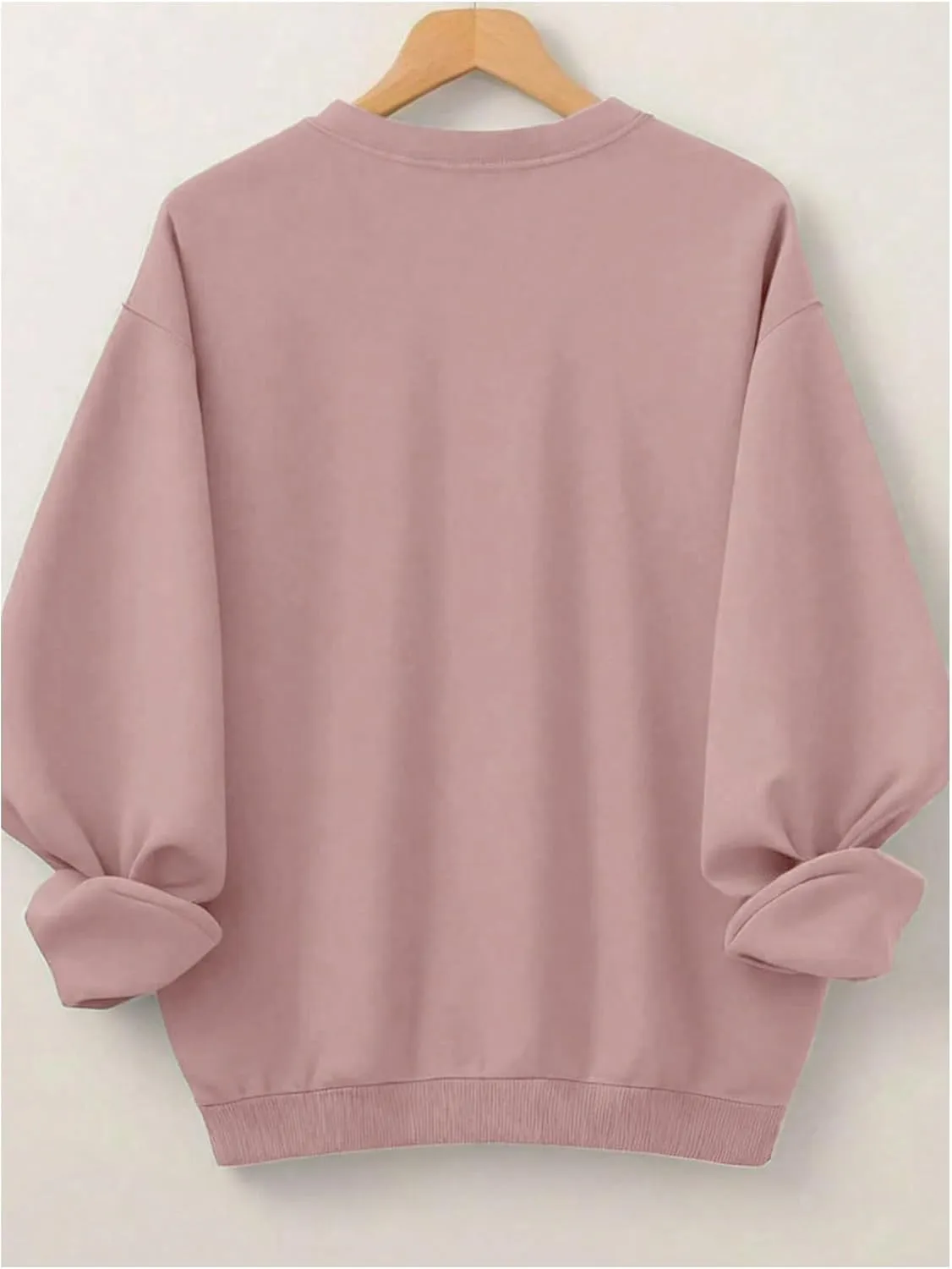 SOLY HUX Women's Plus Size Oversized Sweatshirt Letter Graphic Long Sleeve Crewneck Baggy Pullover Shirts