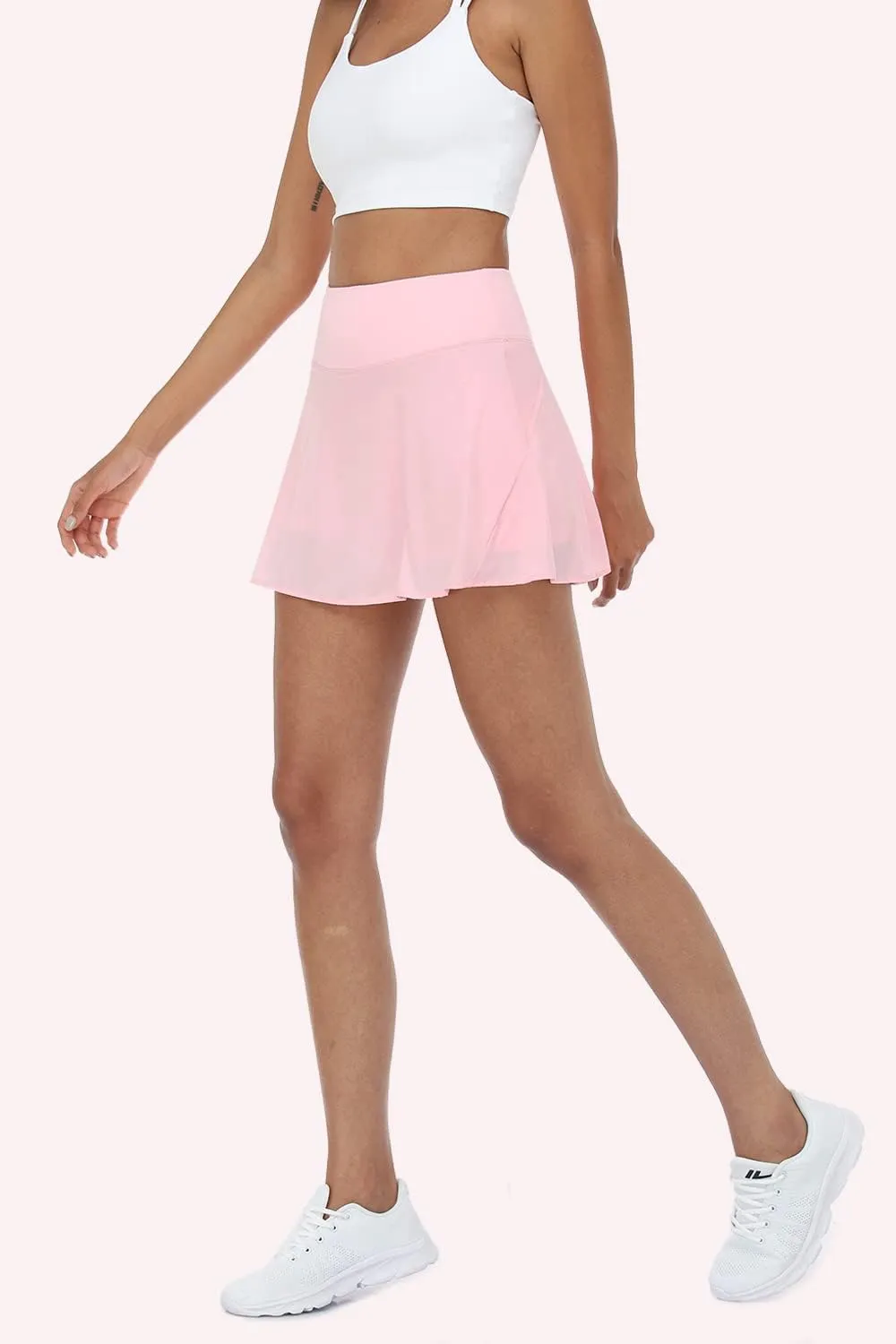 songful Pleated Tennis Skirt, Women High Waisted Athletic Golf Skort Skirt wiht Pockets for Running