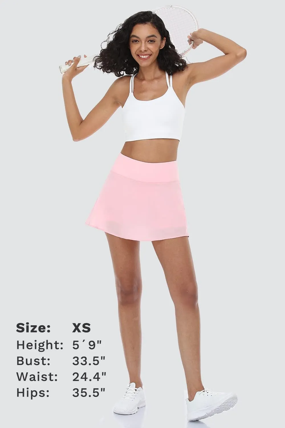songful Pleated Tennis Skirt, Women High Waisted Athletic Golf Skort Skirt wiht Pockets for Running