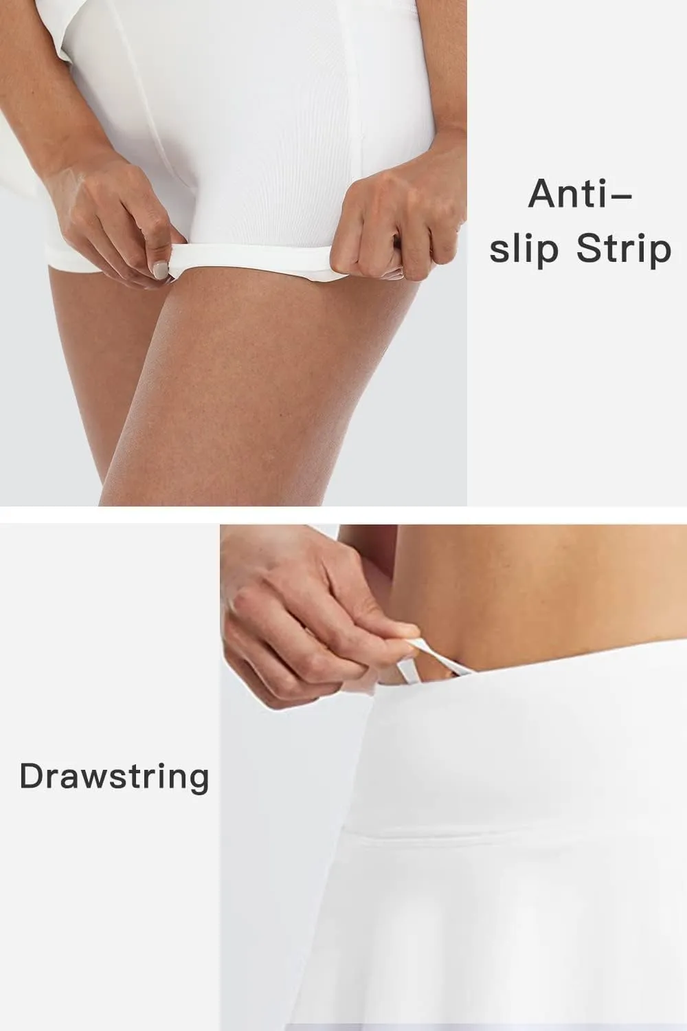 songful Pleated Tennis Skirt, Women High Waisted Athletic Golf Skort Skirt wiht Pockets for Running