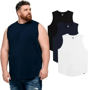 STRONGSIZE Big and Tall Mens Muscle Tank Tops  Sleeveless Muscle Shirts for Men  Longer Length, Premium Stretch Cotton