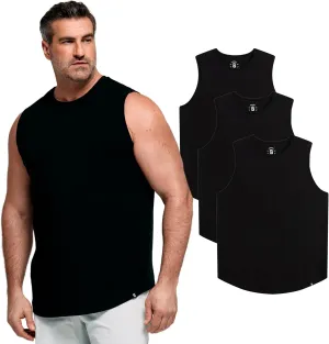 STRONGSIZE Big and Tall Mens Muscle Tank Tops  Sleeveless Muscle Shirts for Men  Longer Length, Premium Stretch Cotton