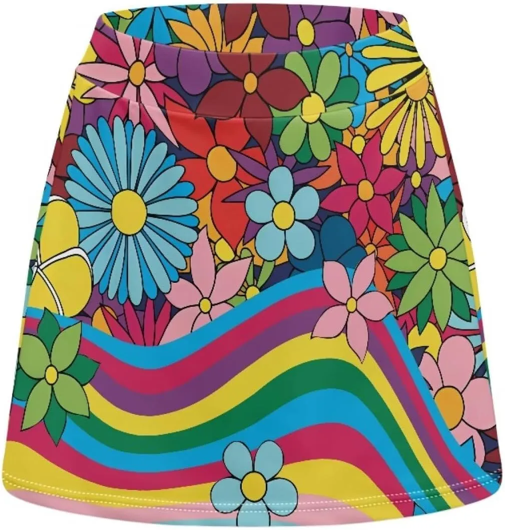 Tennis Skirt for Women High Waisted Athletic Golf Skorts with Inner Pockets Running Sports Skirts Size XS-3XL
