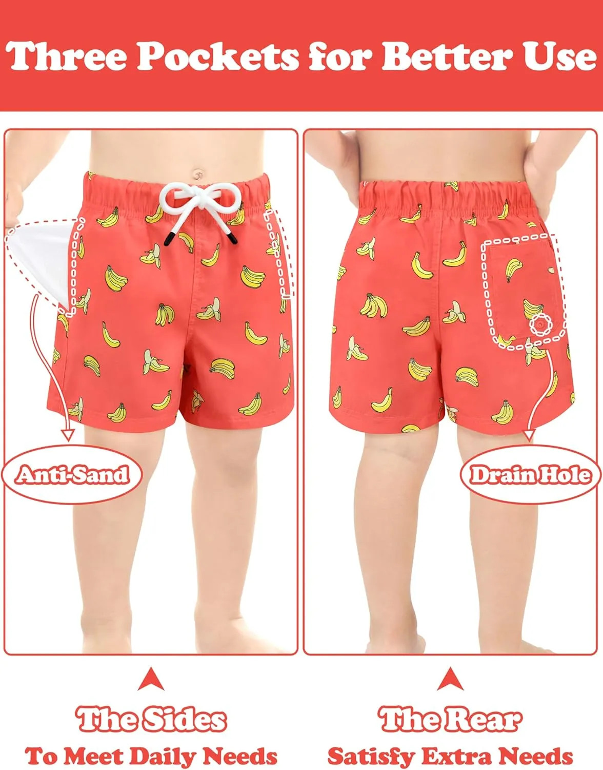 Toddler Swim Trunks Quick Dry Toddler Bathing Suits for Boys Swim Shorts Baby Swimsuit Boys Board Shorts Kids Swimwear
