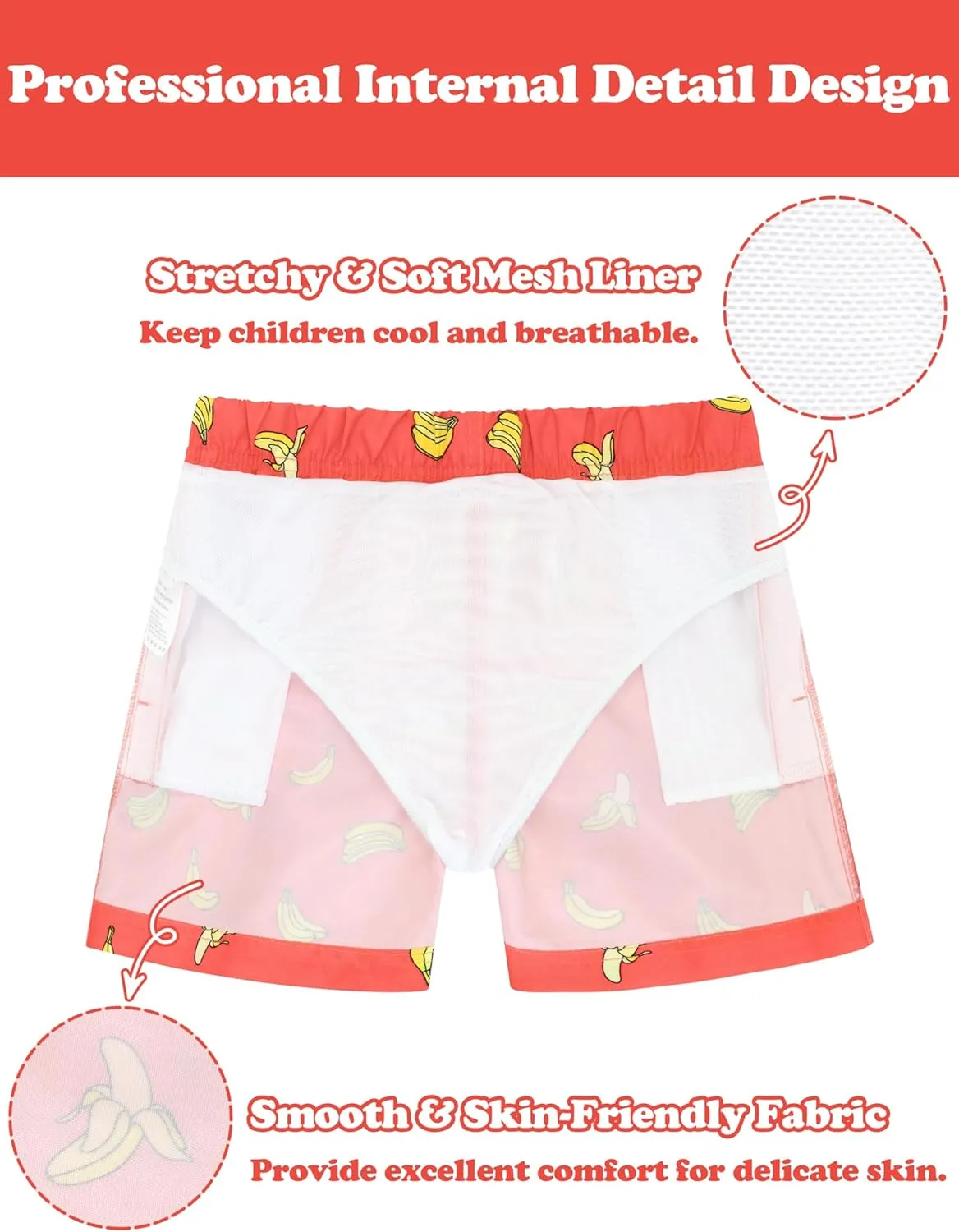Toddler Swim Trunks Quick Dry Toddler Bathing Suits for Boys Swim Shorts Baby Swimsuit Boys Board Shorts Kids Swimwear