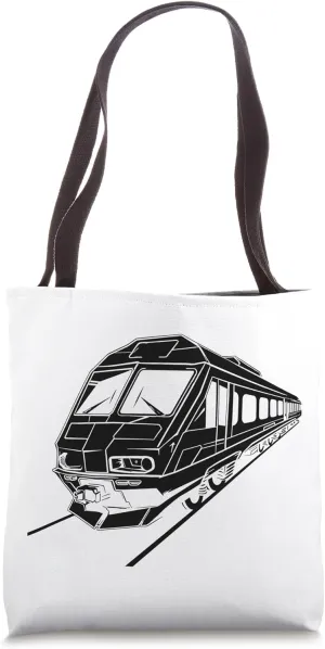 Train Graphic Locomotives Tote Bag