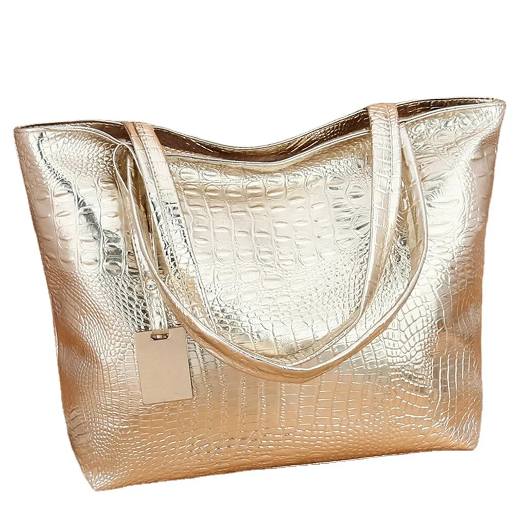 Trendy Casual Ladies' Large Capacity Alligator Shoulder Bags