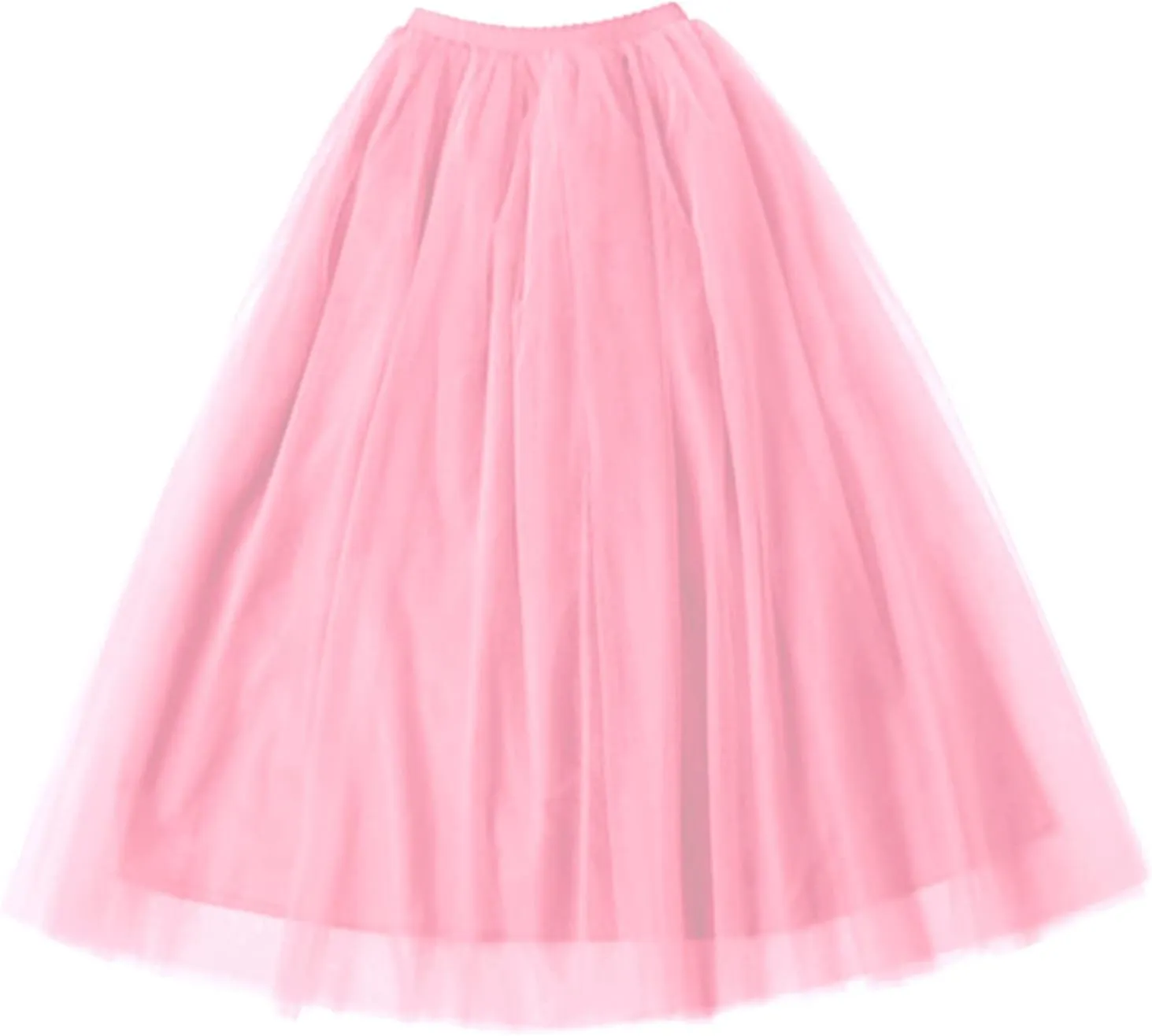Tulle Tutu Skirt for Women Womens Long Tutu Skirts Pleated Princess Midi Skirts Adult Tutu Dancing Light Skirt