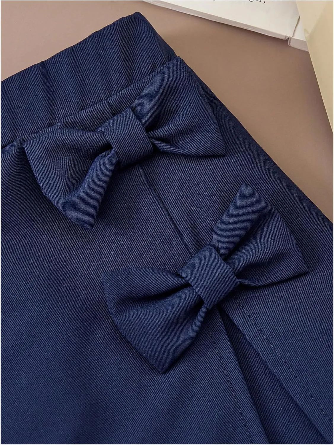 WDIRARA Toddler Girl's Elastic Waist Bow Skorts Summer Cute Skirt Shorts