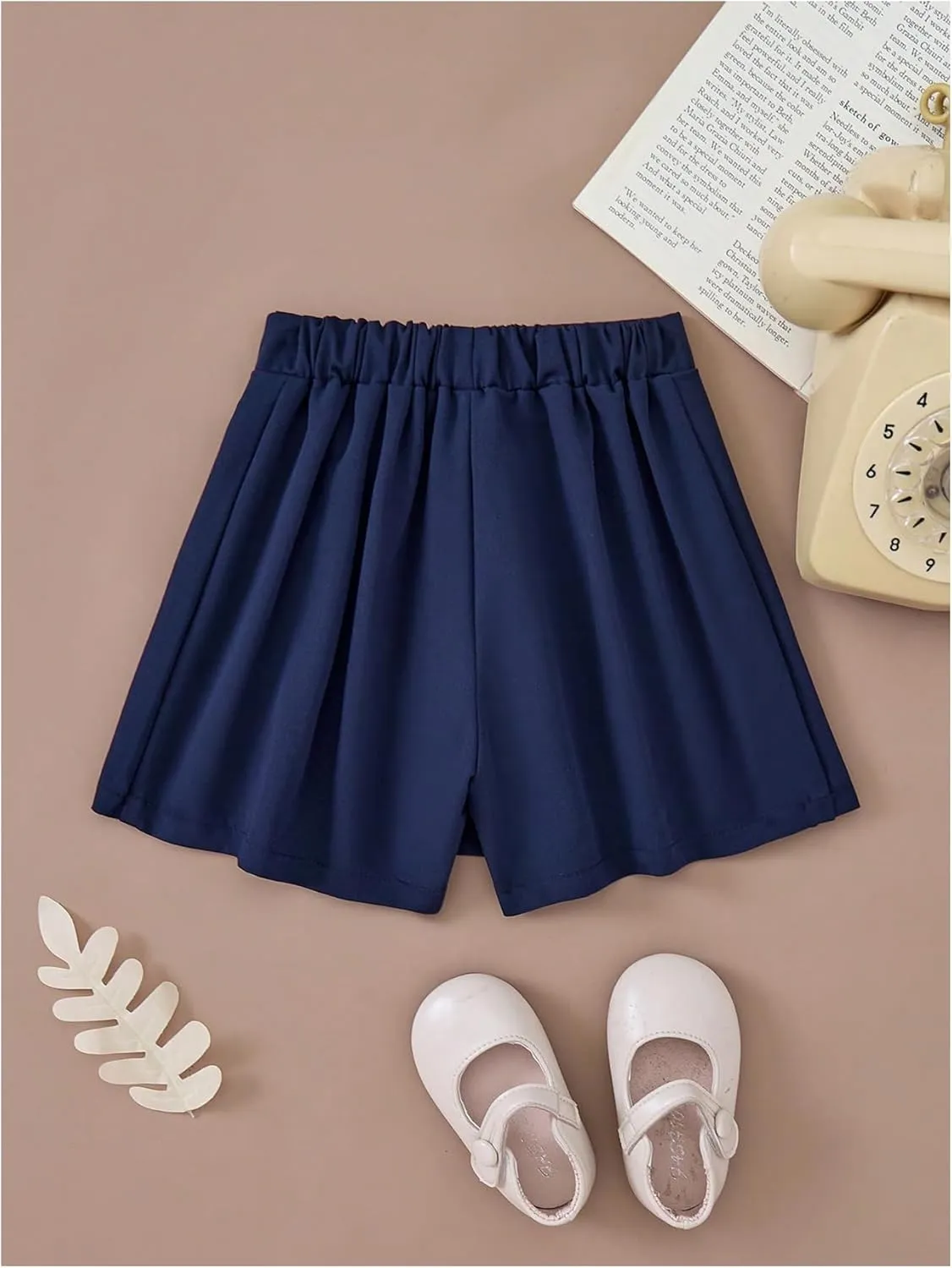 WDIRARA Toddler Girl's Elastic Waist Bow Skorts Summer Cute Skirt Shorts
