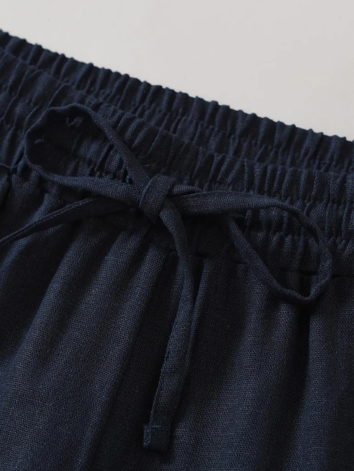 Weintee Women's Petite Linen Capris Wide Leg Cropped Pants with Pockets