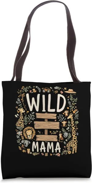 Wild Mama Zoo Theme Birthday Safari Jungle Matching Party Tote Bag