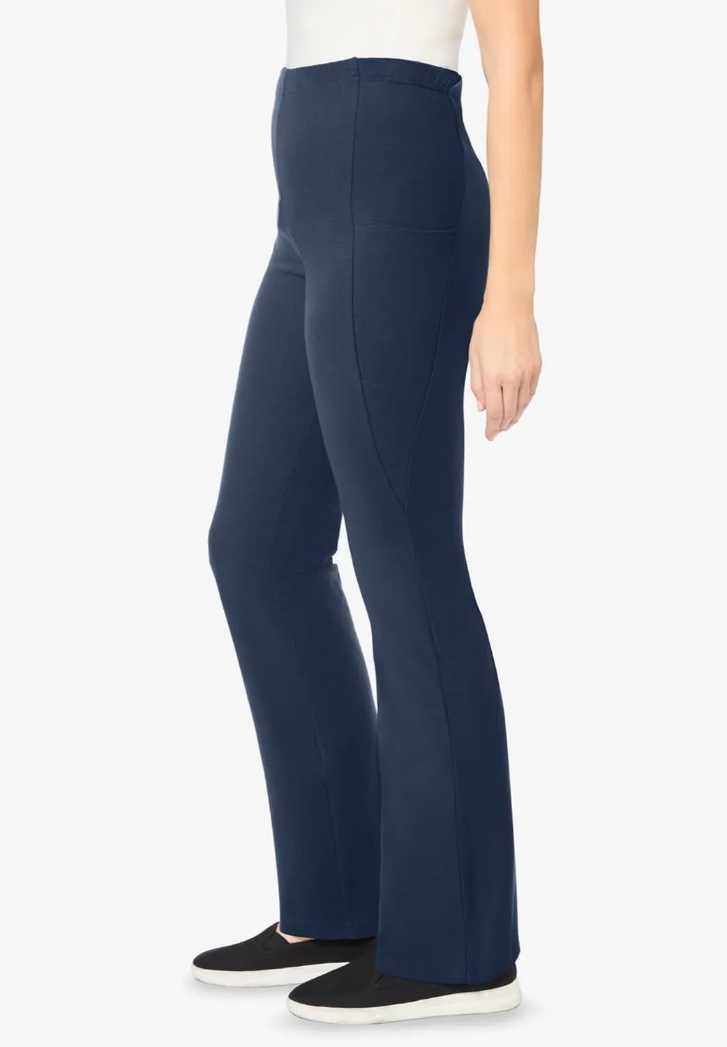 Woman Within Plus Size Petite Pocket Bootcut Legging