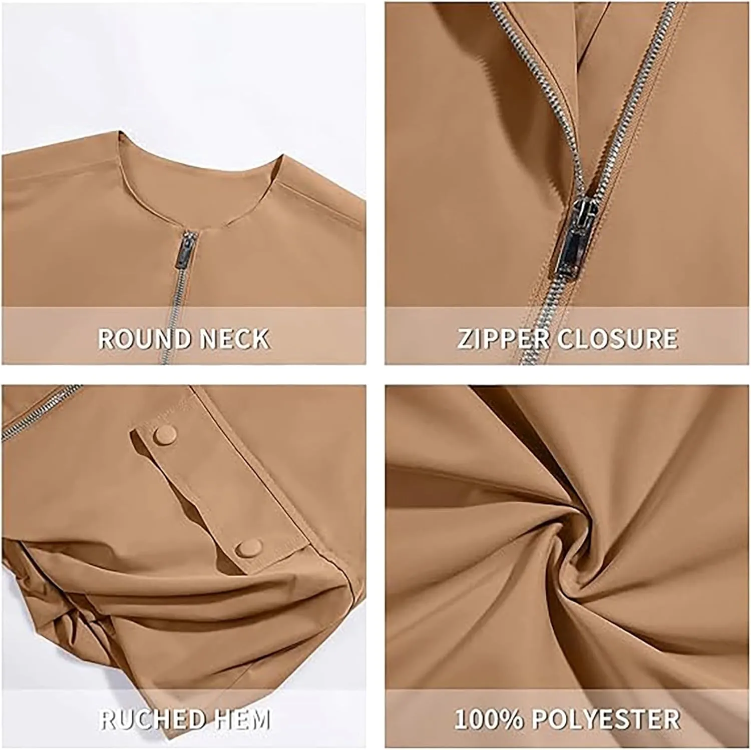 Women Cargo Vest Oversize Cropped Sleeveless Jacket Lightweight Ruffle Ruched Fashion Tops Summer Casual Zip Up Outfit