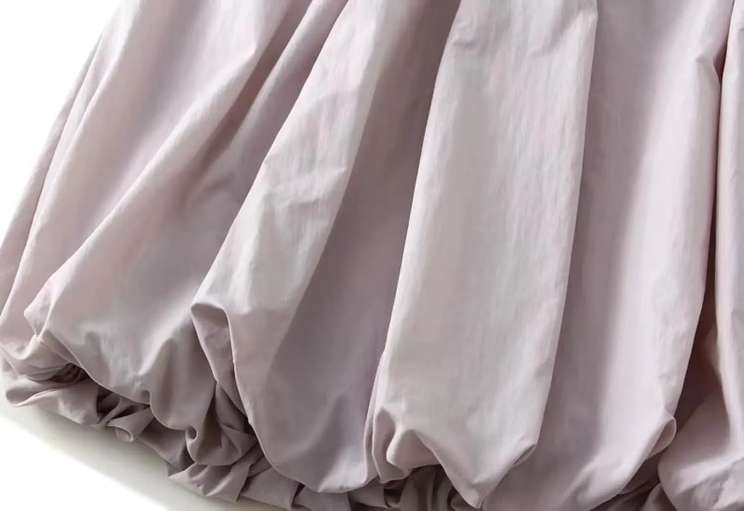 Women Y2K Bubble Long Skirt A Line Elastic Waist Pleated Balloon Solid Color Midi Dress Casual Loose Puffy Maxi Skirts