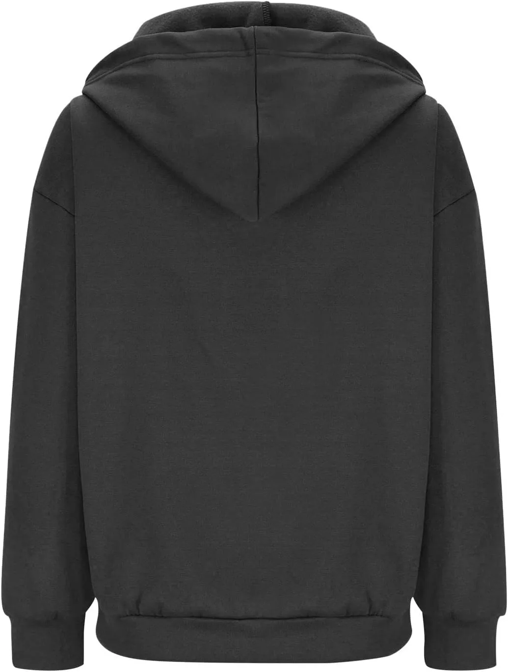 Women's Full Zip Up Lightweight Oversized Hoodie Long Sleeve Hooded Sweatshirts Jacket Coat with Pockets