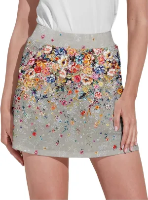 Womens Golf Skirt 16"/19" High Waisted Tennis Skirts for Women Solid Athletic Workout Skirts with Shorts Pockets