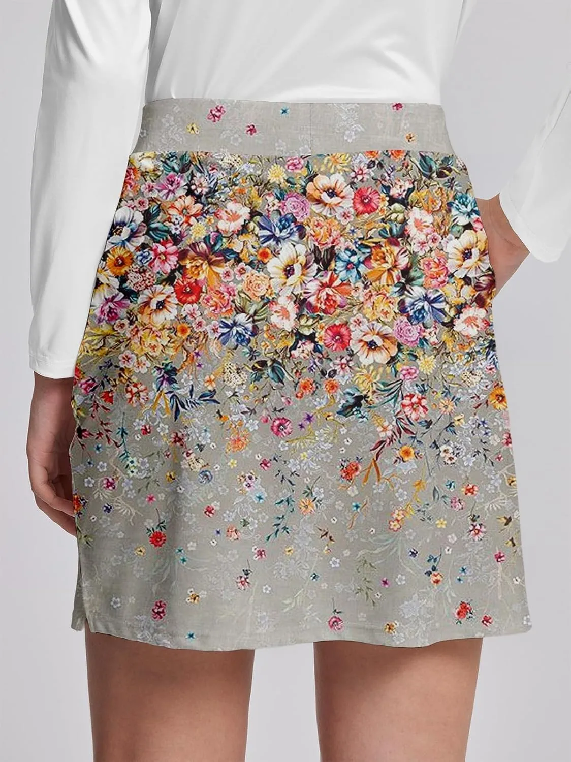 Womens Golf Skirt 16"/19" High Waisted Tennis Skirts for Women Solid Athletic Workout Skirts with Shorts Pockets