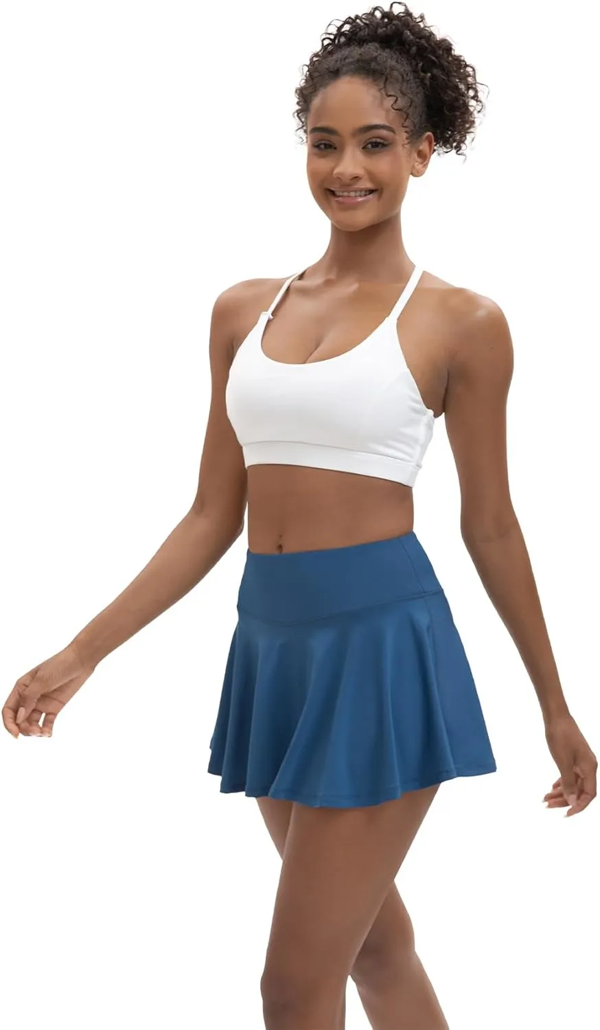 Women's High Waisted Pleated Tennis Skirts with Pockets Inner Shorts Lightweight Athletic Golf Skorts for Women