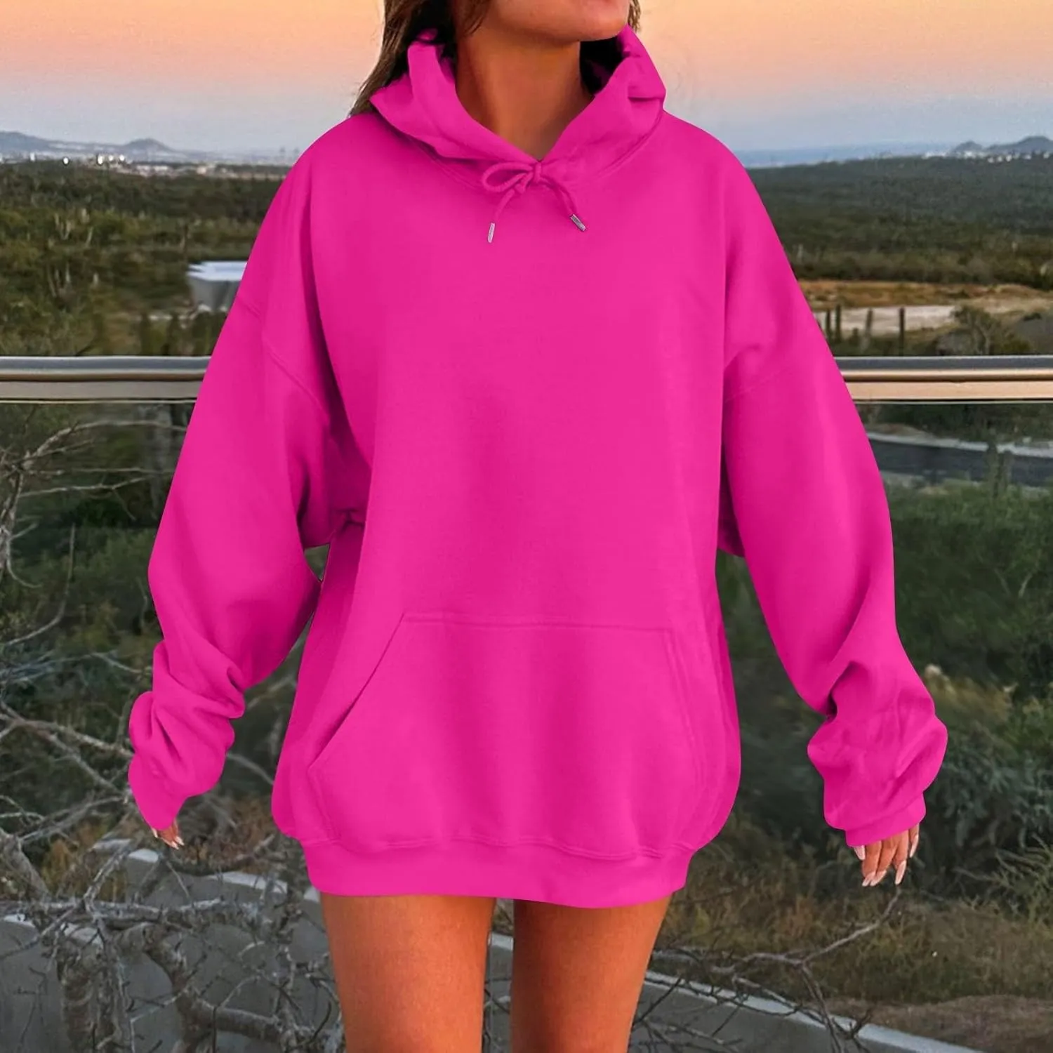 Womens Oversized Hoodies Winter Cotton Sweatshirts Pullover 2024 Fashion Tops Trendy Outfits Loose Sweatshirts