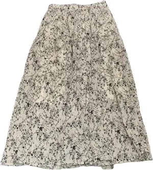 Women's Pleated Skirt Chiffon Elastic Waist A-Line Midi Length Skirt