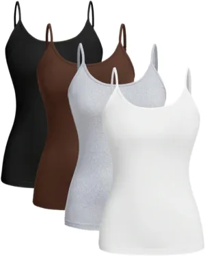 Womens Sleeveless Camisole Tank Tops Blouse Spaghetti Strap Casual Camisole Tank Tops
