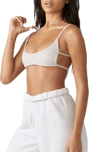 Women's Spaghetti Strap Crop Cami Top Backless Ribbed Knit Camisole Mini Tank Tops Streetwear