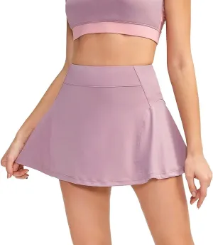 Women's Tennis Skirts 15" Golf Running Workout Athletic Skorts Built-in Shorts with Pockets