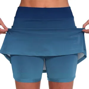 Women's Tennis Skirts with Shorts Underneath High Waisted Workout Athletic Skorts Pockets Skinny Sports Golf Skirts