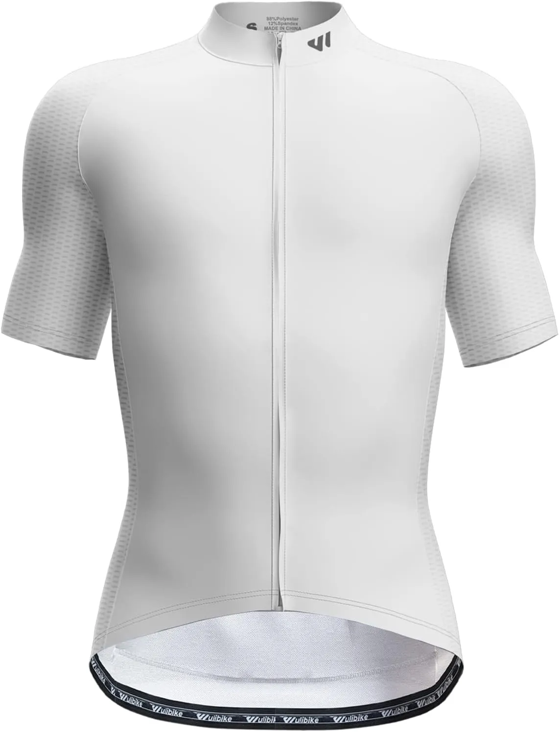 Wulibike Men's Cycling Jerseys Short Sleeve Bike Biking Shirts Full Zip with Pockets Road Bicycle Clothing