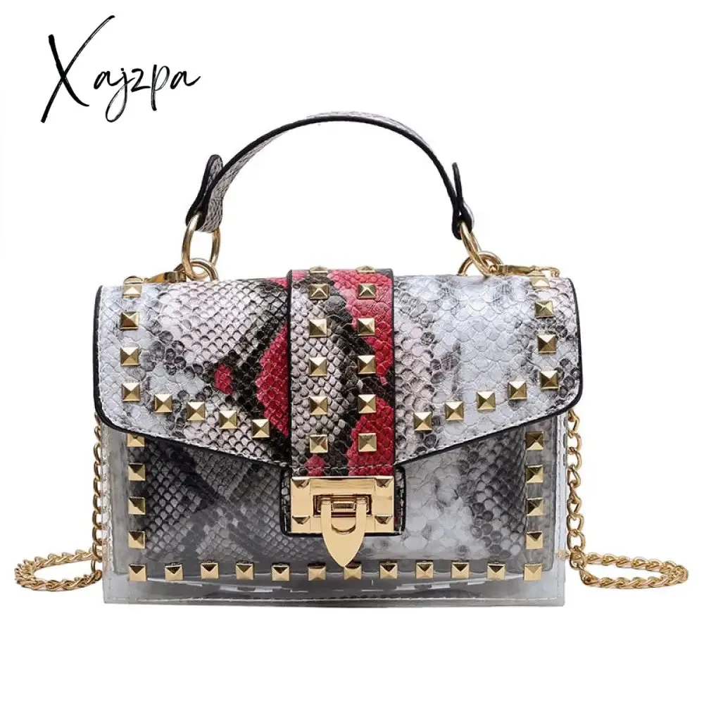 Xajzpa - Brand Women Studded Graffiti Crossbody Bags Fashion Shoulder Bag For Ladies Female Luxury Designer Handbags High Quality