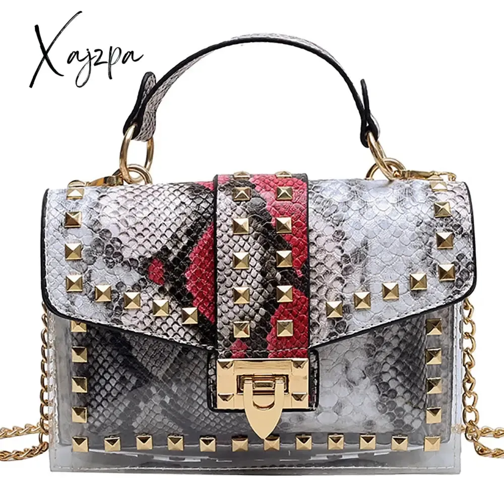 Xajzpa - Brand Women Studded Graffiti Crossbody Bags Fashion Shoulder Bag For Ladies Female Luxury Designer Handbags High Quality