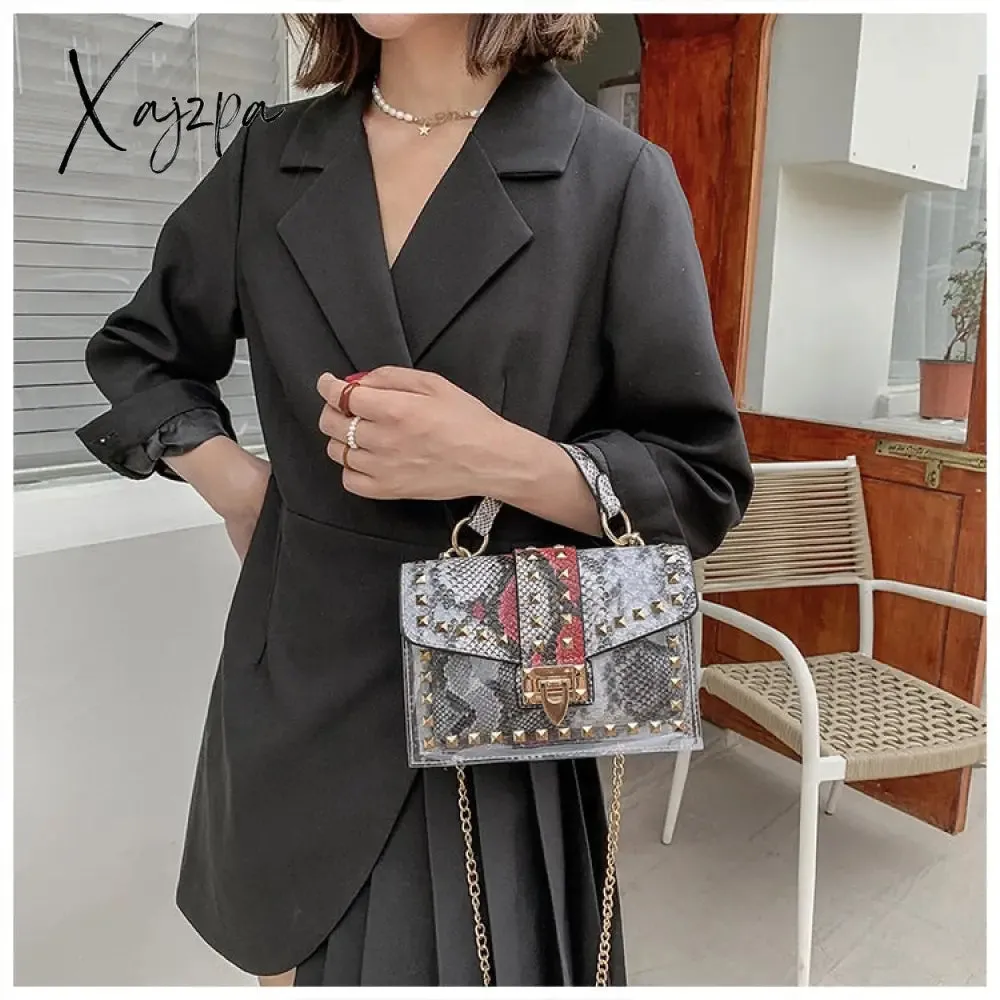 Xajzpa - Brand Women Studded Graffiti Crossbody Bags Fashion Shoulder Bag For Ladies Female Luxury Designer Handbags High Quality