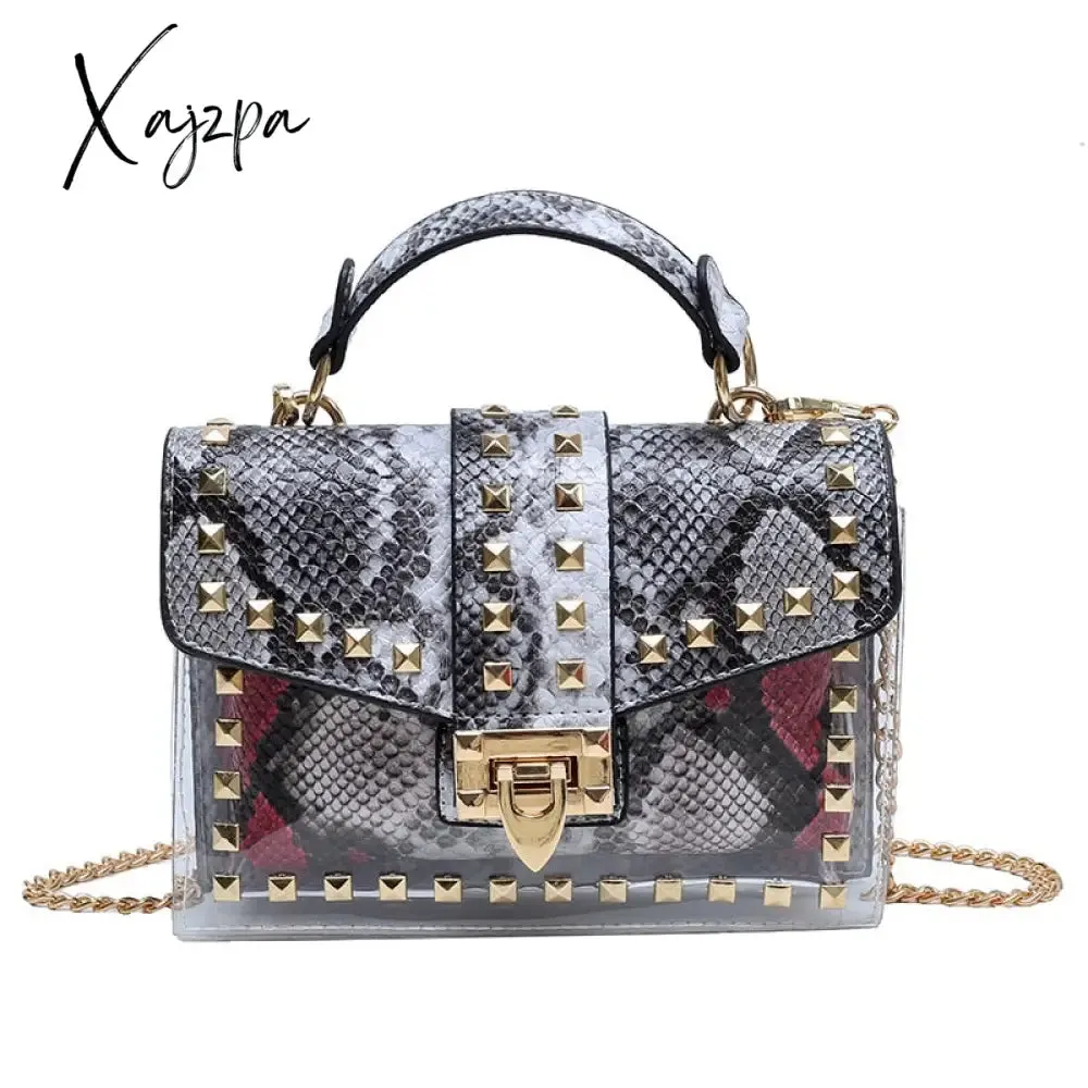 Xajzpa - Brand Women Studded Graffiti Crossbody Bags Fashion Shoulder Bag For Ladies Female Luxury Designer Handbags High Quality